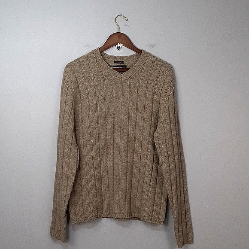 Abercrombie & Fitch Tan V-Neck Sweater